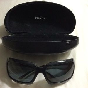 Prada Black And White Sunglasses